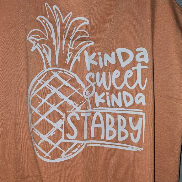 🆕Kinda Cute, Kinda Stabby Raw Hem Tank, Small - NEW - Picture 2 of 5